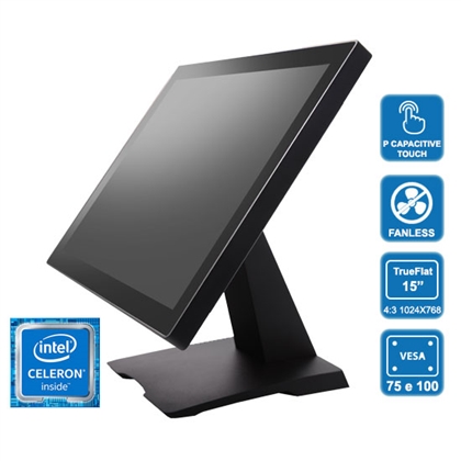 POS V1 J4125 (2.00GHz) , 4GB RAM, 120GB,15" tFlat Capacitivo